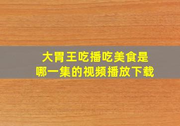 大胃王吃播吃美食是哪一集的视频播放下载