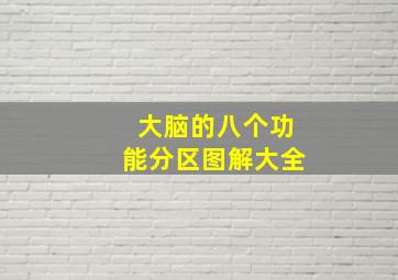 大脑的八个功能分区图解大全