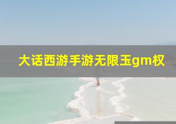 大话西游手游无限玉gm权