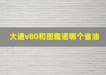 大通v80和图雅诺哪个省油