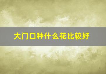 大门口种什么花比较好