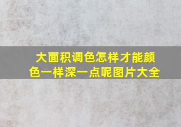 大面积调色怎样才能颜色一样深一点呢图片大全