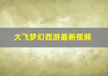 大飞梦幻西游最新视频