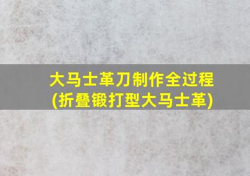 大马士革刀制作全过程(折叠锻打型大马士革)