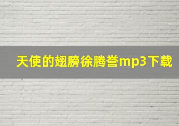 天使的翅膀徐腾誉mp3下载