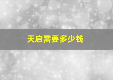 天启需要多少钱