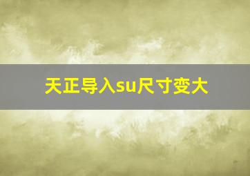 天正导入su尺寸变大