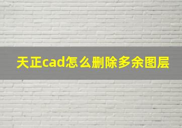 天正cad怎么删除多余图层