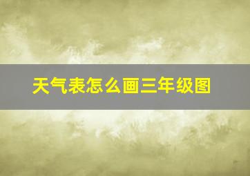 天气表怎么画三年级图