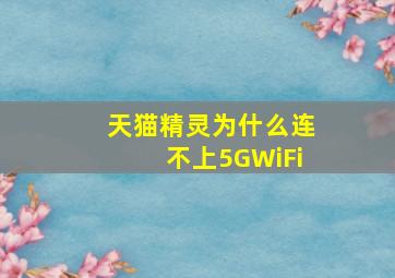 天猫精灵为什么连不上5GWiFi