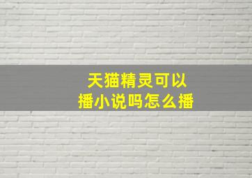 天猫精灵可以播小说吗怎么播