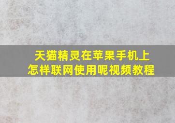 天猫精灵在苹果手机上怎样联网使用呢视频教程