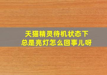 天猫精灵待机状态下总是亮灯怎么回事儿呀