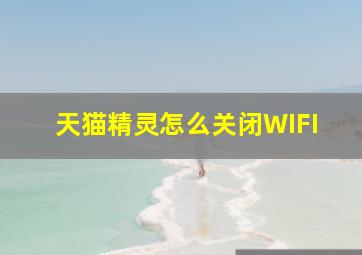 天猫精灵怎么关闭WIFI