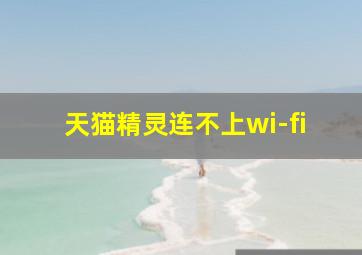 天猫精灵连不上wi-fi