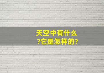 天空中有什么?它是怎样的?