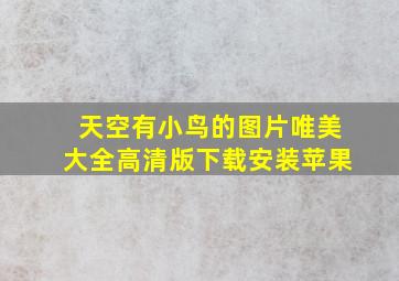 天空有小鸟的图片唯美大全高清版下载安装苹果