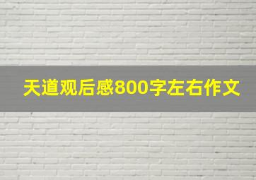 天道观后感800字左右作文