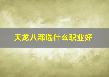 天龙八部选什么职业好