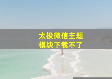 太极微信主题模块下载不了