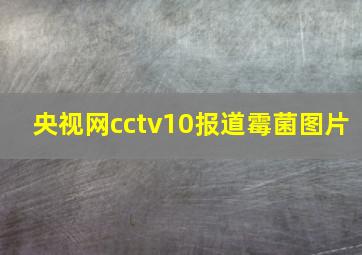 央视网cctv10报道霉菌图片