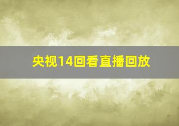 央视14回看直播回放