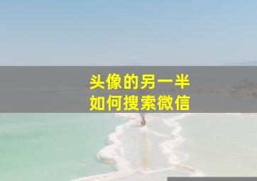 头像的另一半如何搜索微信