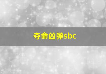 夺命凶弹sbc