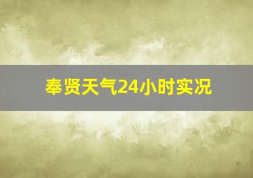 奉贤天气24小时实况