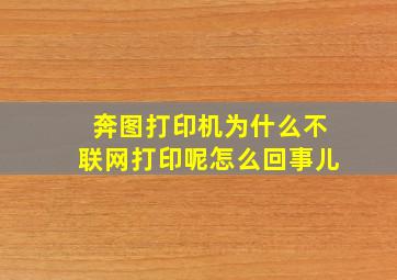 奔图打印机为什么不联网打印呢怎么回事儿