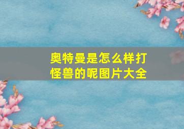 奥特曼是怎么样打怪兽的呢图片大全