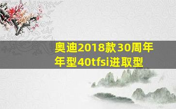 奥迪2018款30周年年型40tfsi进取型