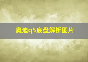 奥迪q5底盘解析图片