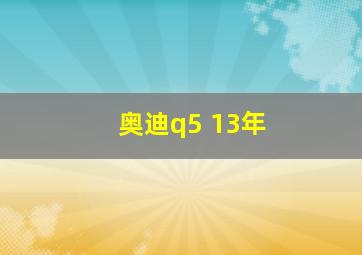 奥迪q5 13年