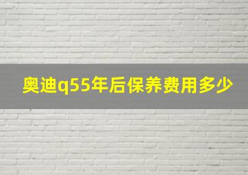 奥迪q55年后保养费用多少