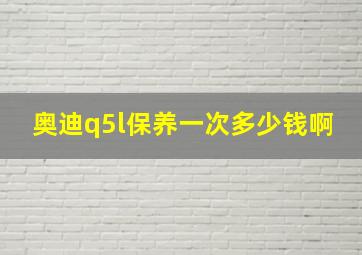 奥迪q5l保养一次多少钱啊