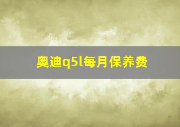 奥迪q5l每月保养费