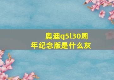 奥迪q5l30周年纪念版是什么灰