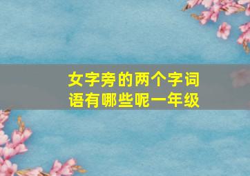 女字旁的两个字词语有哪些呢一年级