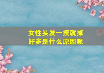 女性头发一摸就掉好多是什么原因呢