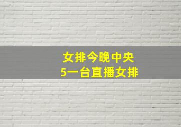 女排今晚中央5一台直播女排