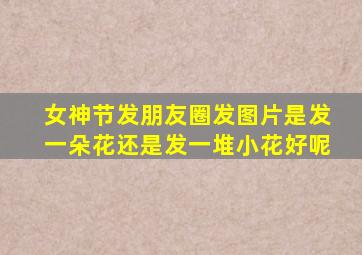 女神节发朋友圈发图片是发一朵花还是发一堆小花好呢