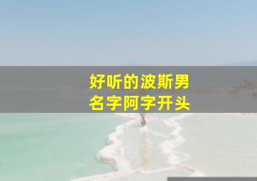 好听的波斯男名字阿字开头