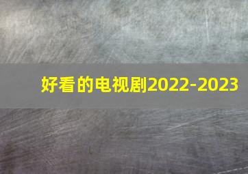 好看的电视剧2022-2023