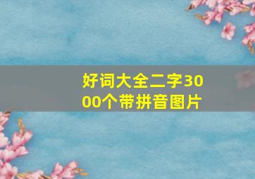 好词大全二字3000个带拼音图片