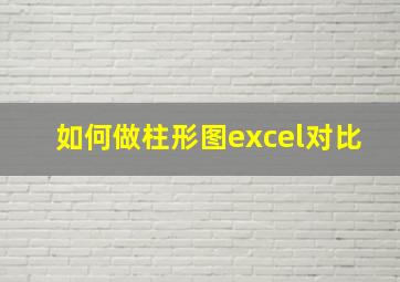 如何做柱形图excel对比