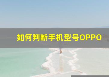 如何判断手机型号OPPO