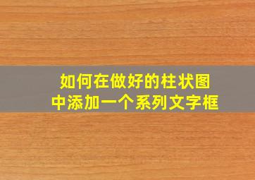 如何在做好的柱状图中添加一个系列文字框