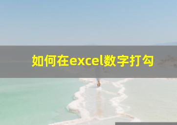 如何在excel数字打勾