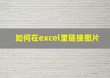 如何在excel里链接图片